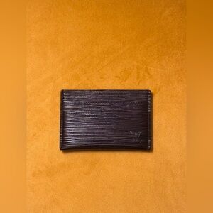 Louis Vuitton Black Epi Leather Card Holder